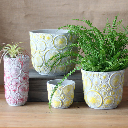 Dekorative Blumenvase aus keramik mit Reliefstruktur Brehn