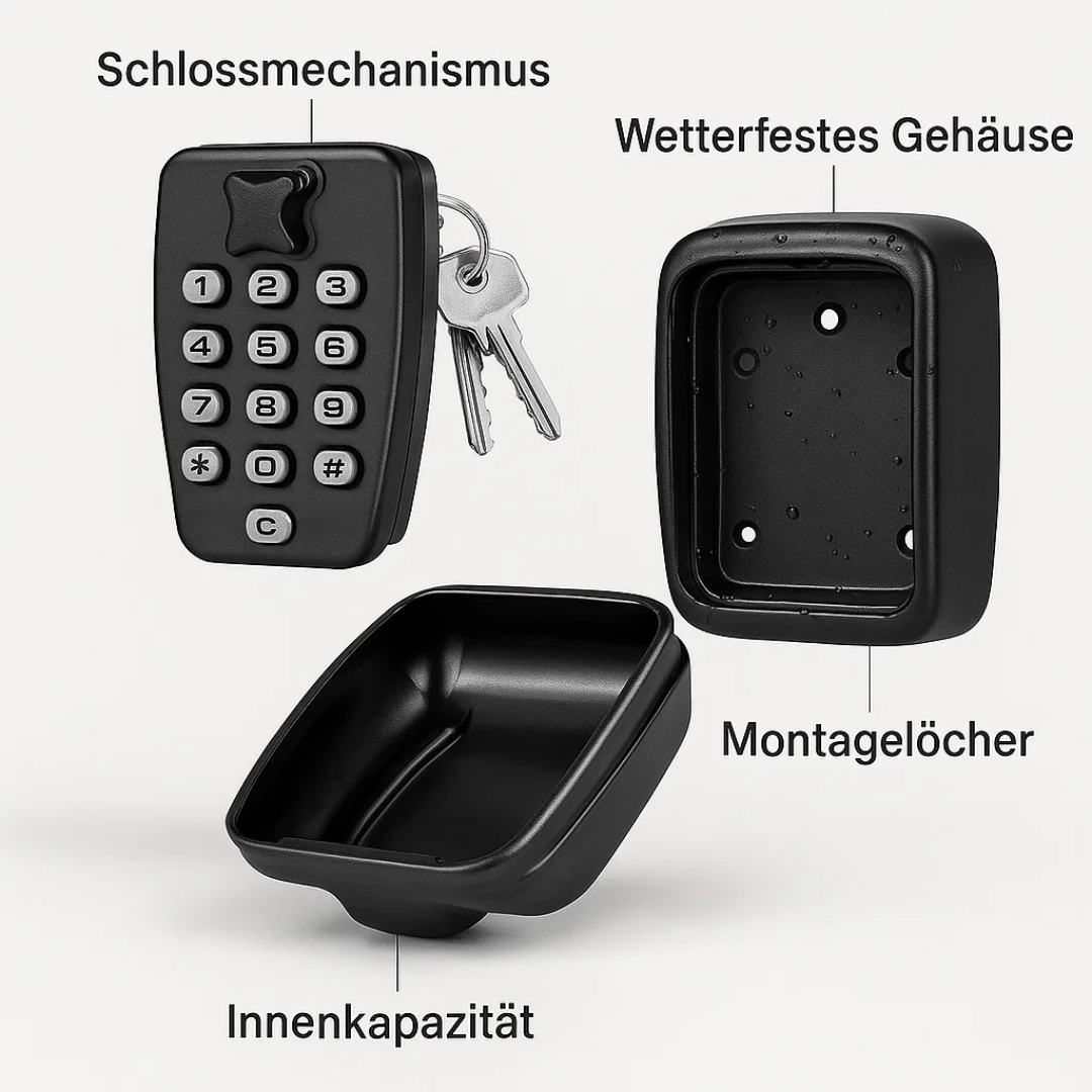 KeyGuard Outdoor Safe – Wetterfester Wandmontierter Schlüsselbox | Brehn