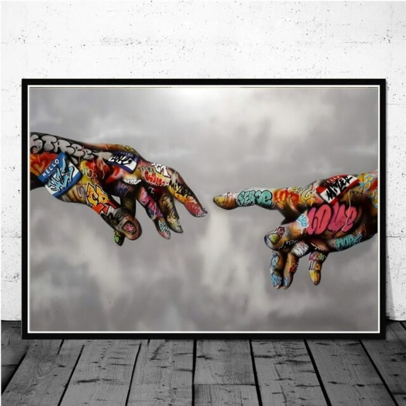 Pop Art Street Graffiti - Leinwand Wandkunst Gemälde