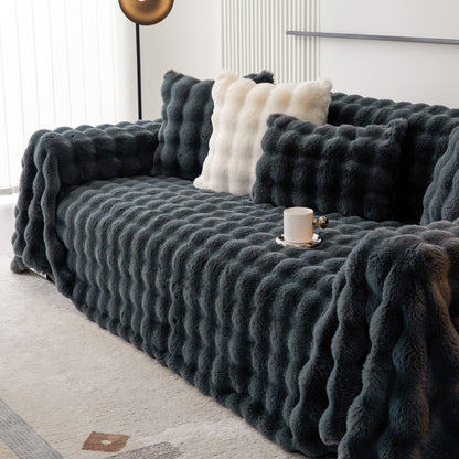 Luxe Ripple Faux Fur Sofa Cover - Modern, Stylisch & Langlebig Sofa Schutz | Brehn