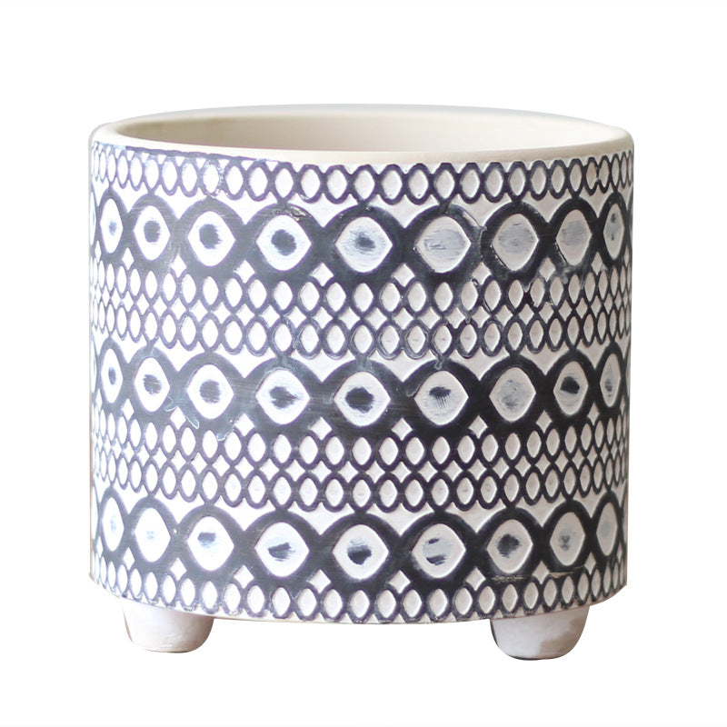 Dekorativer Blumentopf mit elegantem Muster Brehn