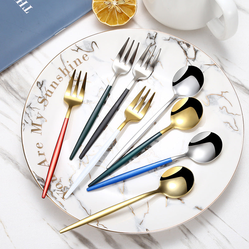 Elegante Spezielle Fingerfood-Gabel mit Rutschfester Griff-Beschichtung Brehn