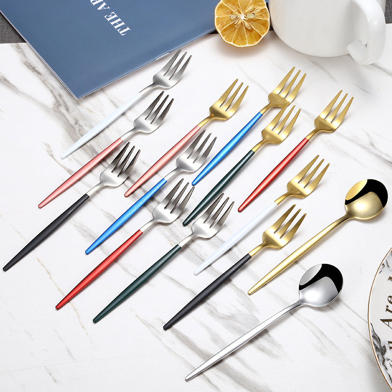 Elegante Spezielle Fingerfood-Gabel mit Rutschfester Griff-Beschichtung Brehn