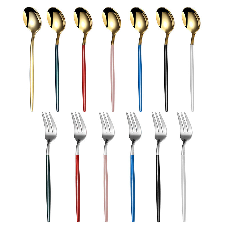 Elegante Spezielle Fingerfood-Gabel mit Rutschfester Griff-Beschichtung Brehn