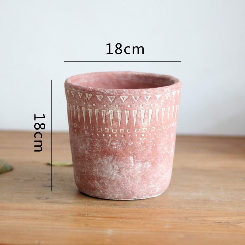 Eleganter Dekorationsübertopf aus hochwertigem Beton Brehn