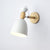 Schwenkshade Kinderzimmer Wandlampe Metall 1 Glühbirne Macaron Lesewandlicht mit Holzdeko | Brehn