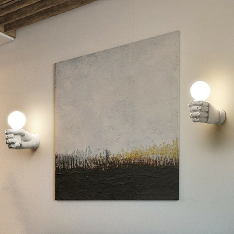 Brehn | Resin Fist Wandleuchte Fixture Künstlerisch 1 Glühbirne Wandmontierte Beleuchtung für Restaurant