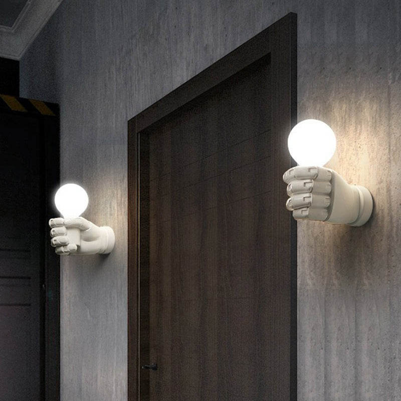 Brehn | Resin Fist Wandleuchte Fixture Künstlerisch 1 Glühbirne Wandmontierte Beleuchtung für Restaurant