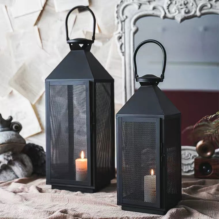 Dekorative Metallkerzenlaterne Trio mit Klapptür und Tragegriff Brehn
