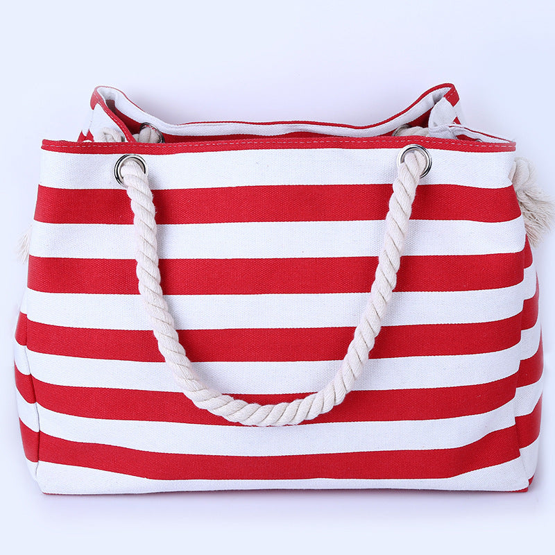 Geräumige und Stilvolle Strandtasche mit Maritimen Streifenmuster Brehn
