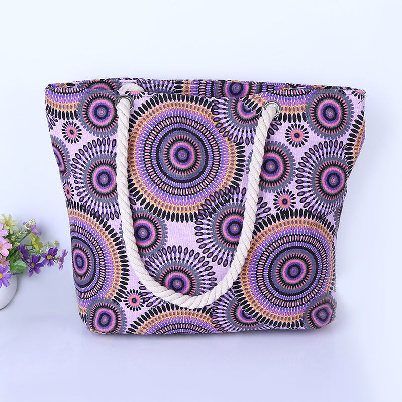 Xxl Tragetasche mit Buntem Mandala-Muster Brehn