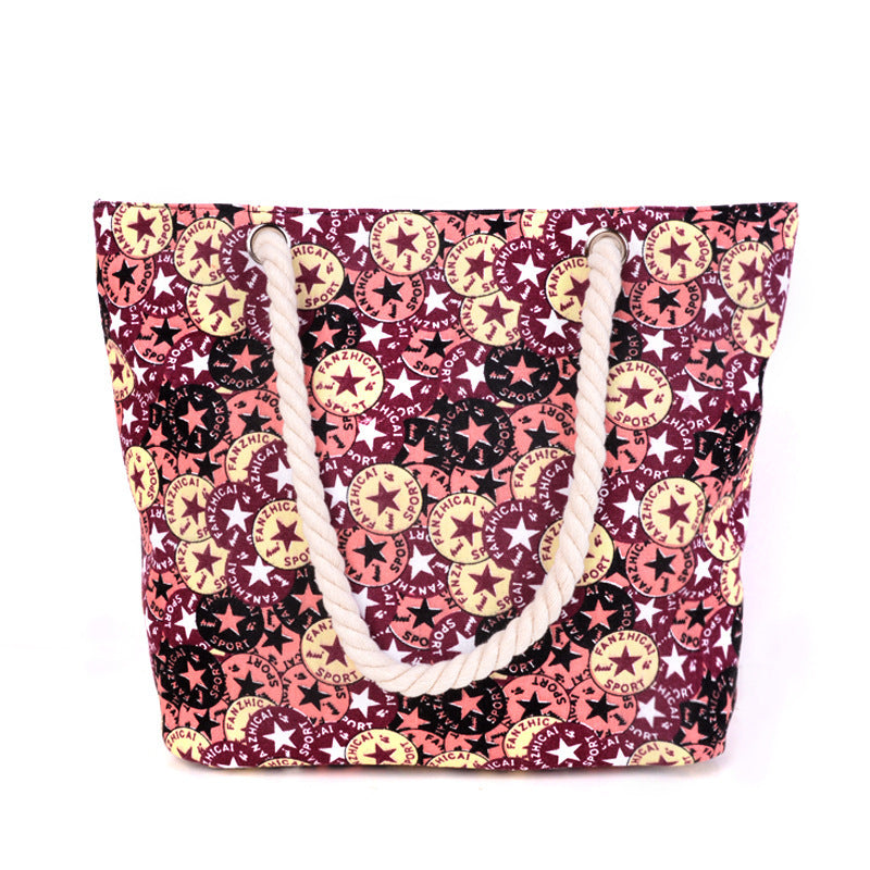 Große und Bunte Strandtasche mit Mandala-Muster Brehn