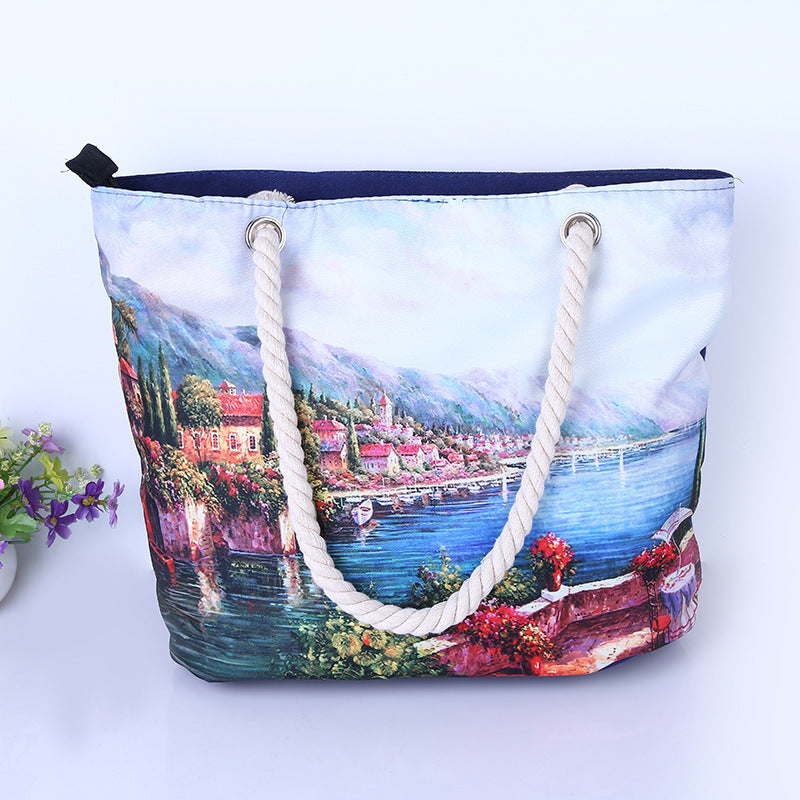 Geräumige Tasche mit Maritimem Stadtmotiv Brehn
