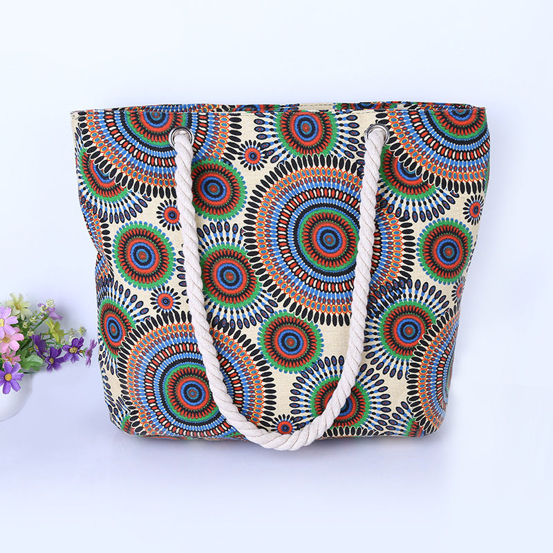 Xxl Tragetasche mit Buntem Mandala-Muster Brehn