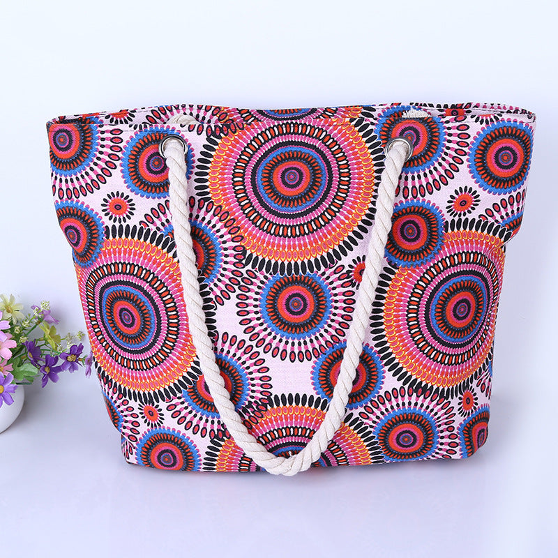 Xxl Tragetasche mit Buntem Mandala-Muster Brehn