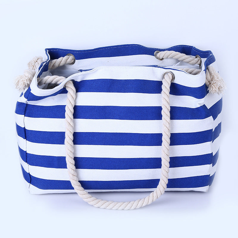 Geräumige und Stilvolle Strandtasche mit Maritimen Streifenmuster Brehn