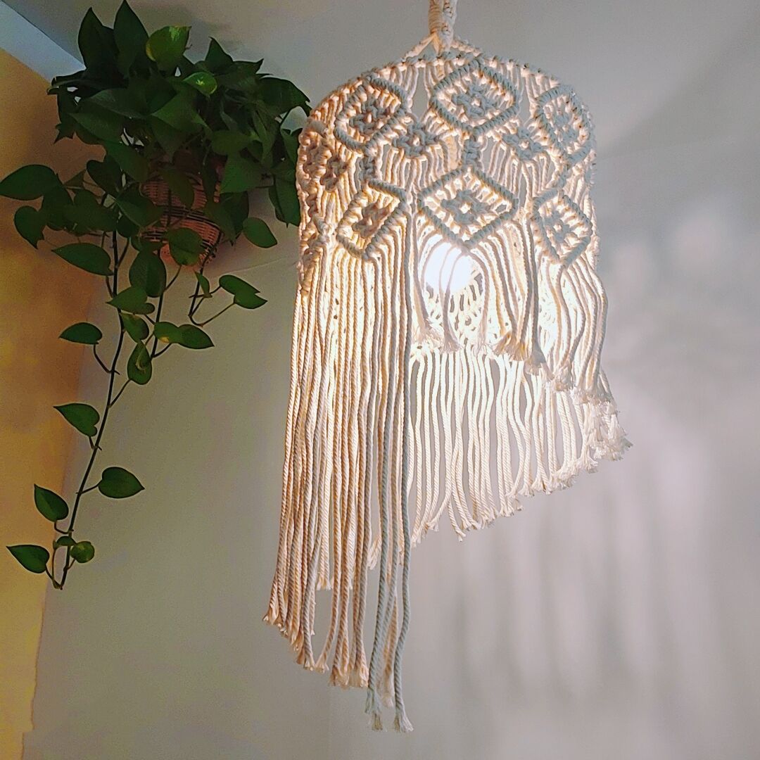 Macrame Hängeleuchte Schirm Brehn