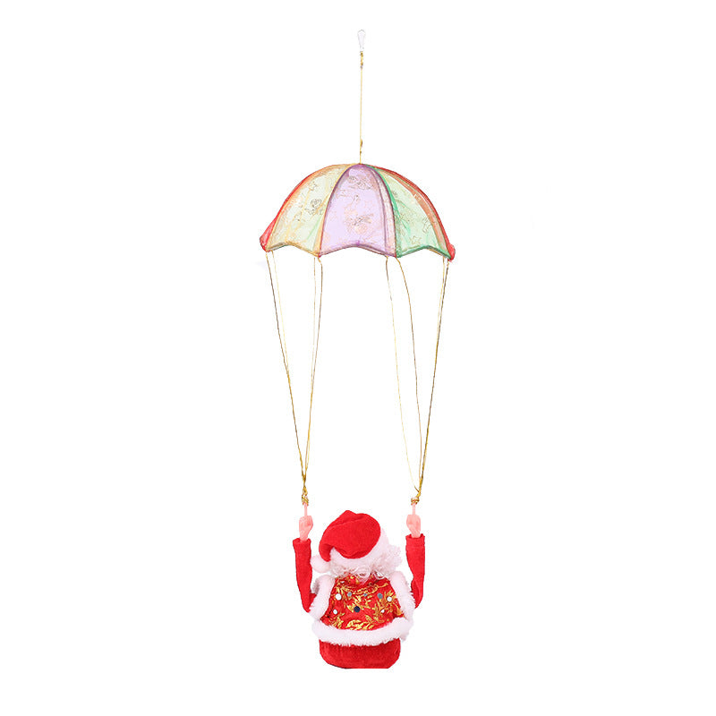 Weihnachtsmann Dekorationsfigur mit Fallschirm Brehn