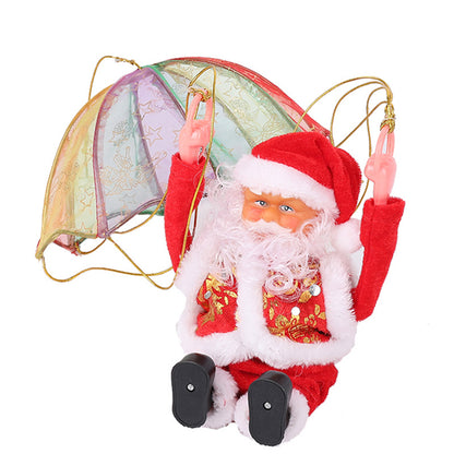 Weihnachtsmann Dekorationsfigur mit Fallschirm Brehn