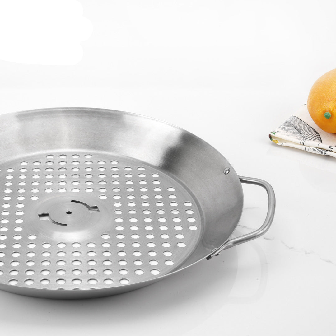 Edelstahl Hähnchenbräter mit Perforiertem Grillrost und Mittigem Aromatrichter Brehn
