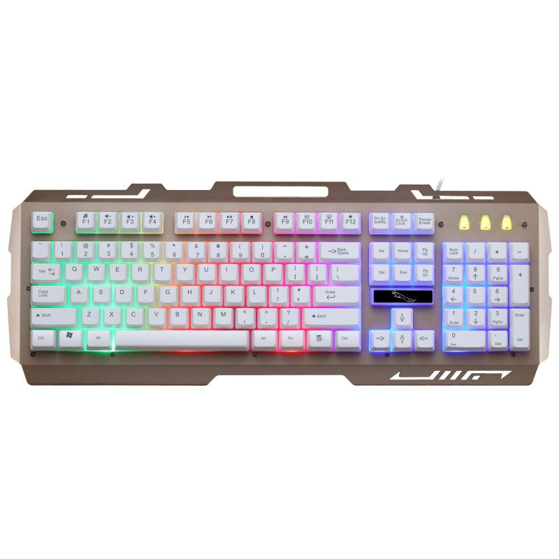 RGB-hintergrundbeleuchtete mechanische Gaming-Tastatur mit Smartphone-Halter Brehn