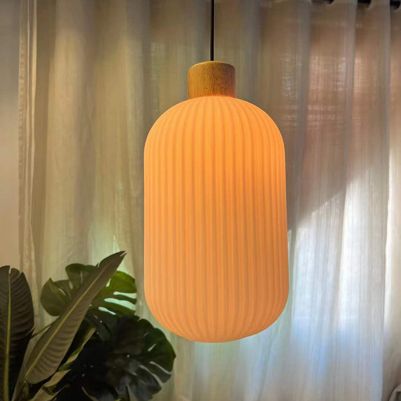 Brehn | VintageLight - Stilvolle Holz- und Glas-Pendelleuchte