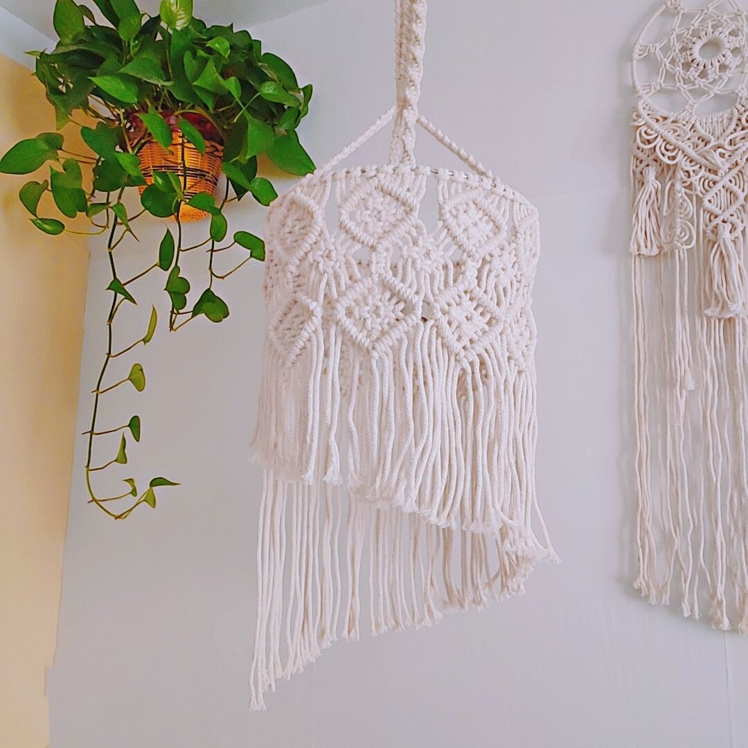 Macrame Hängeleuchte Schirm Brehn
