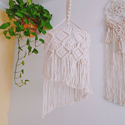 Macrame Hängeleuchte Schirm Brehn