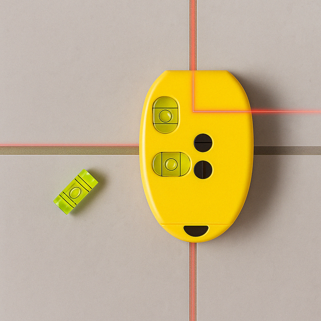 Laser-Nivelliergerät mit präziser 90°-Winkelmessung