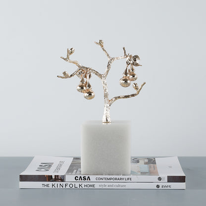 Dekorativer Silberbaum Skulptur