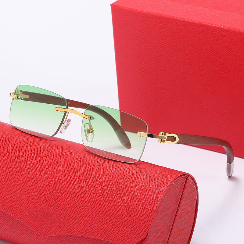 Damen elegante Rechteck-Sonnenbrille mit hochwertigem Metallrahmen und polarisierenden Gläsern Brehn