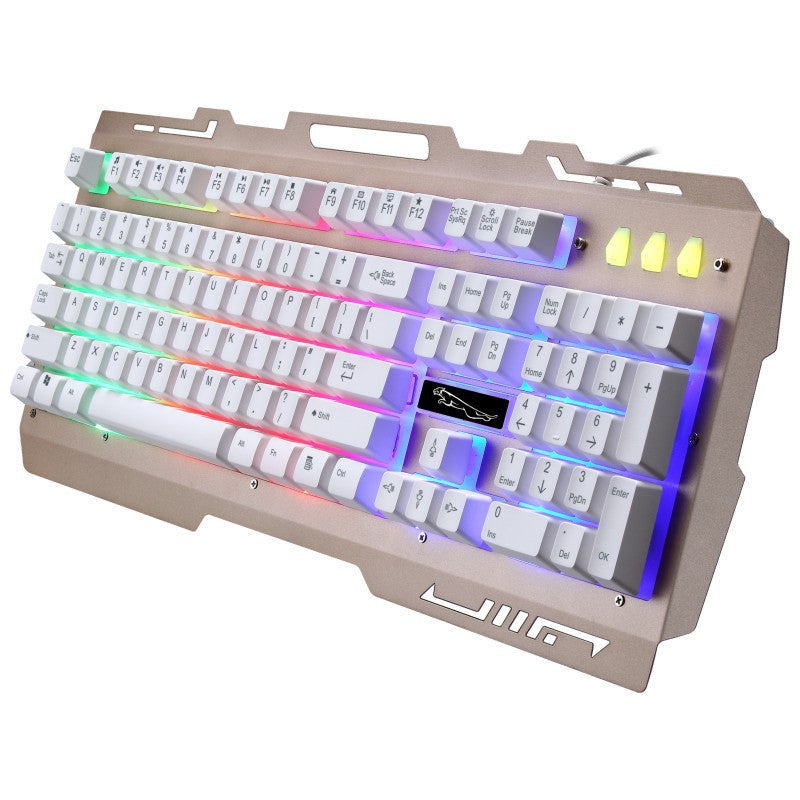 RGB-hintergrundbeleuchtete mechanische Gaming-Tastatur mit Smartphone-Halter Brehn