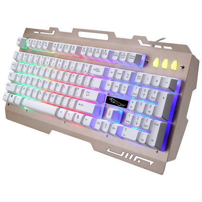 RGB-hintergrundbeleuchtete mechanische Gaming-Tastatur mit Smartphone-Halter Brehn