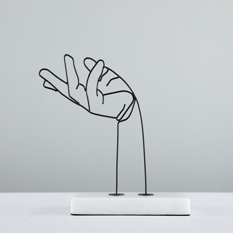 Abstrakte Handgesten-Skulptur