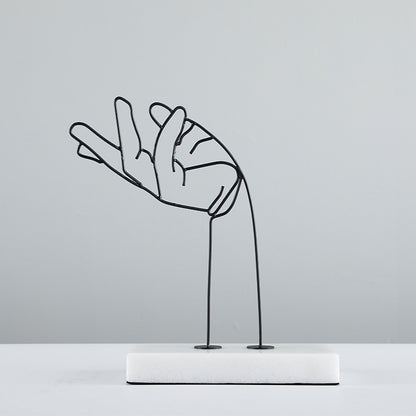 Abstrakte Handgesten-Skulptur