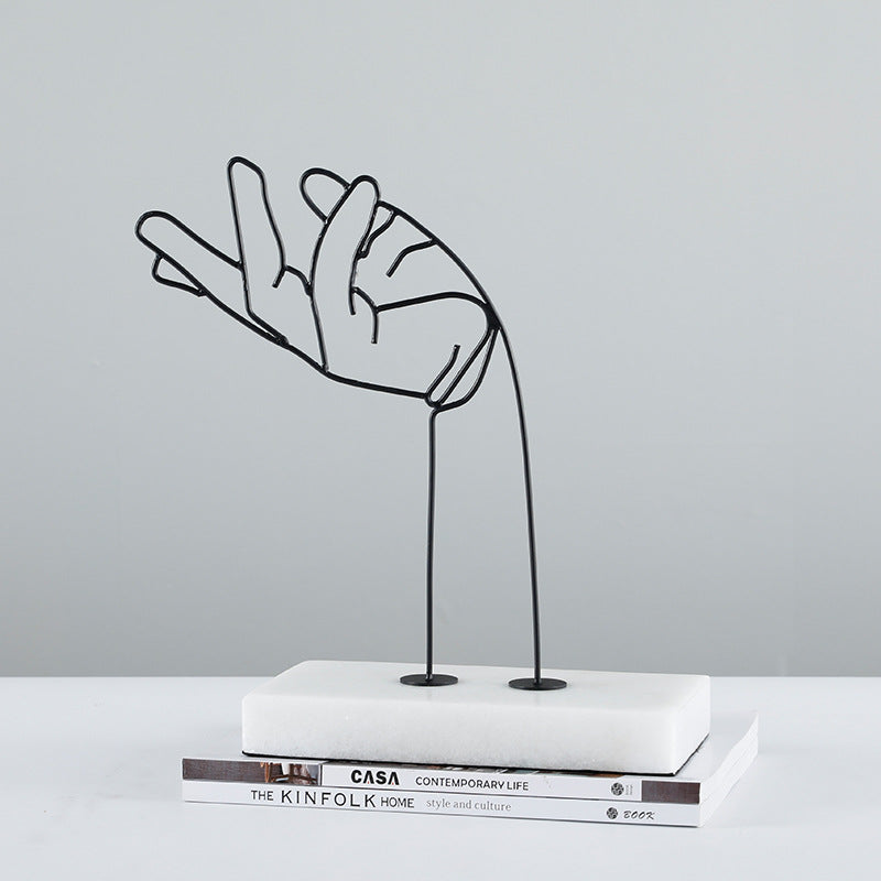 Abstrakte Handgesten-Skulptur