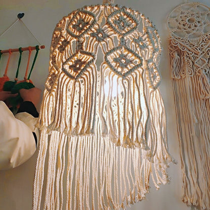 Macrame Hängeleuchte Schirm Brehn