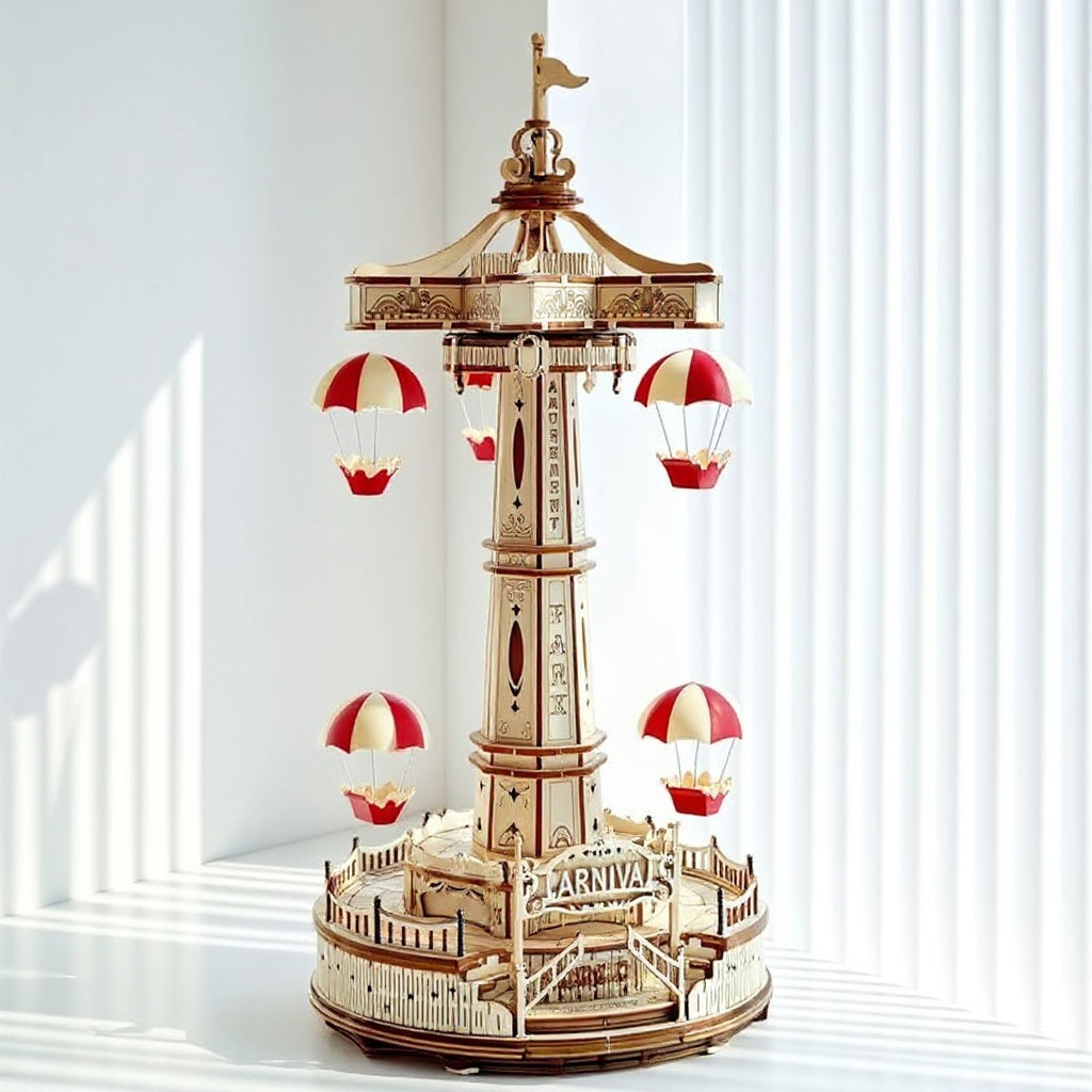 Brehn | Holz 3D Puzzle DIY Jahrmarkt Turm Kit