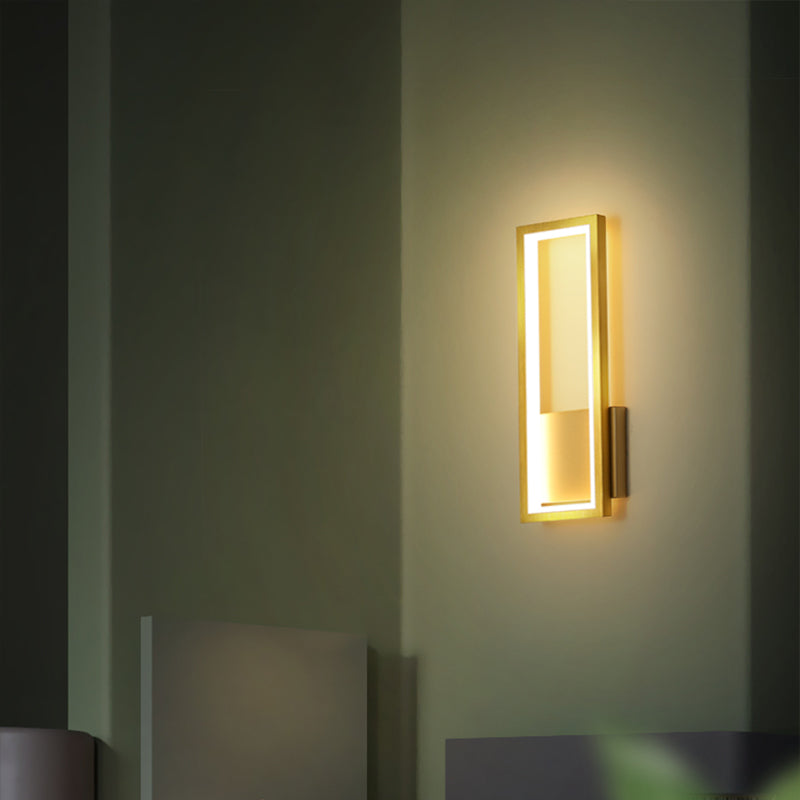 Minimalismus Rechteckige Wandleuchte Beleuchtung Metall Foyer LED Wandmontage Lichtarmatur | Brehn