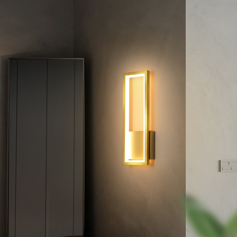 Minimalismus Rechteckige Wandleuchte Beleuchtung Metall Foyer LED Wandmontage Lichtarmatur | Brehn