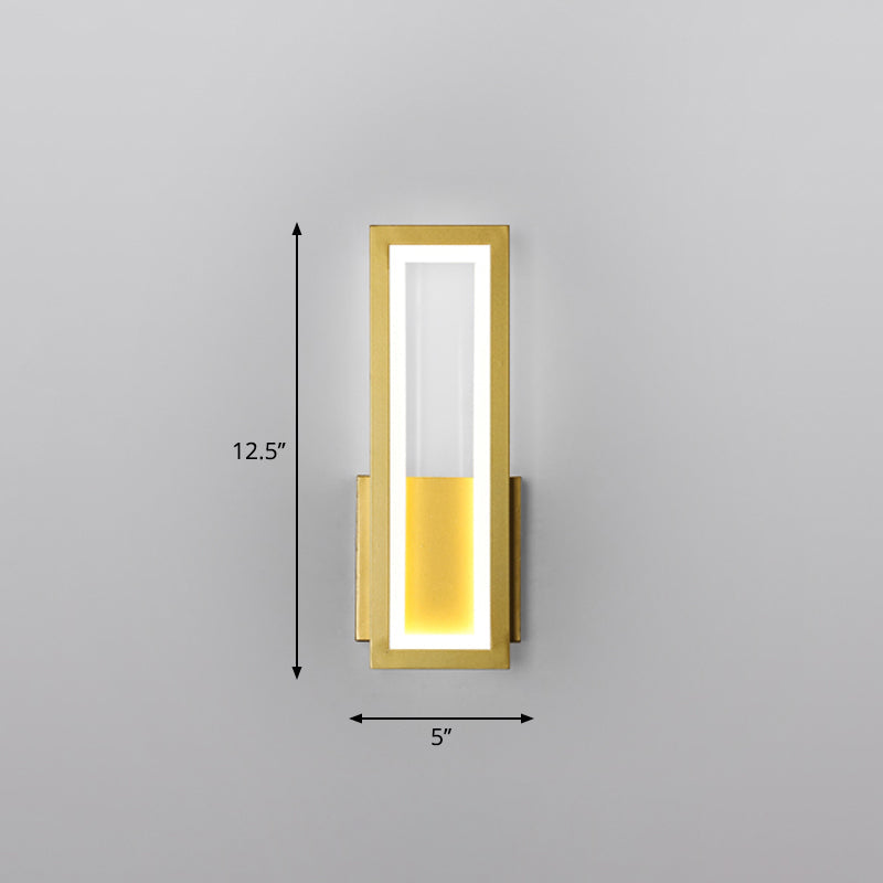 Minimalismus Rechteckige Wandleuchte Beleuchtung Metall Foyer LED Wandmontage Lichtarmatur | Brehn