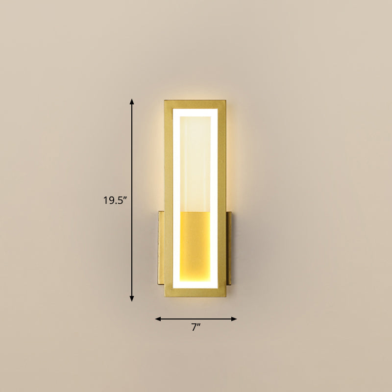 Minimalismus Rechteckige Wandleuchte Beleuchtung Metall Foyer LED Wandmontage Lichtarmatur | Brehn