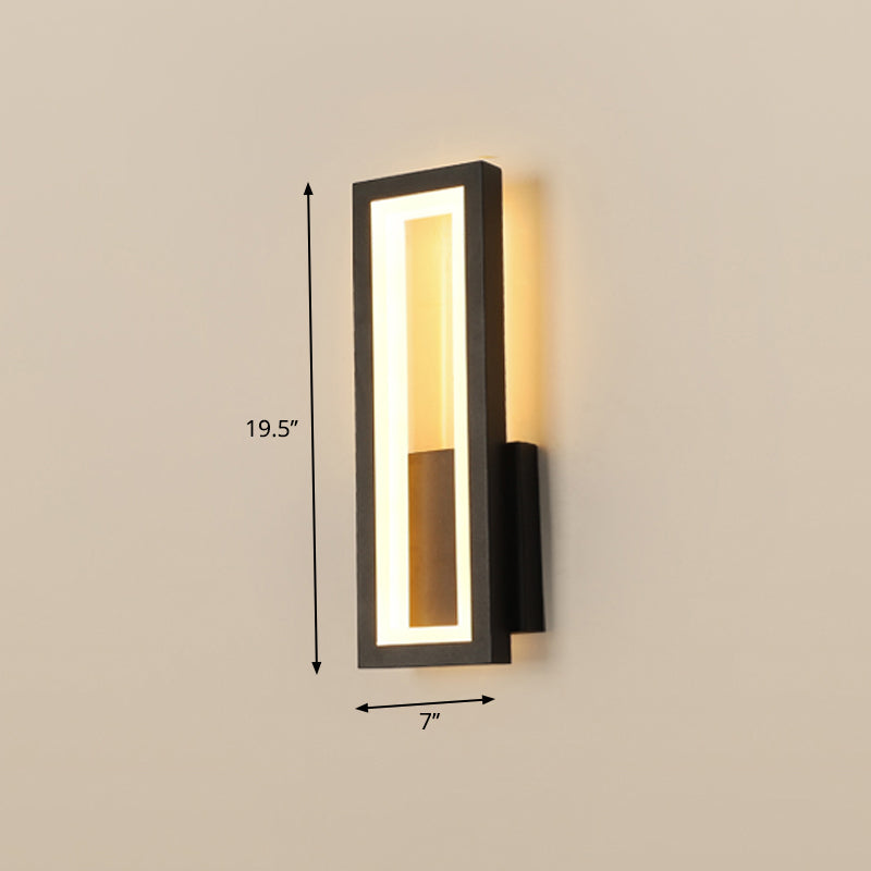 Minimalismus Rechteckige Wandleuchte Beleuchtung Metall Foyer LED Wandmontage Lichtarmatur | Brehn