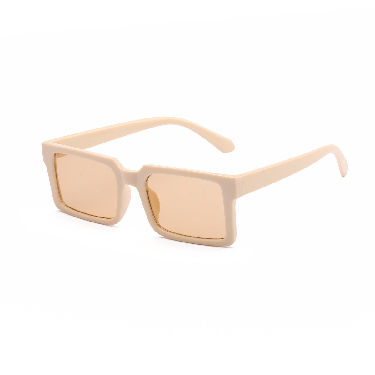 Damen modische rechteckige Sonnenbrille mit gelben Gläsern Brehn
