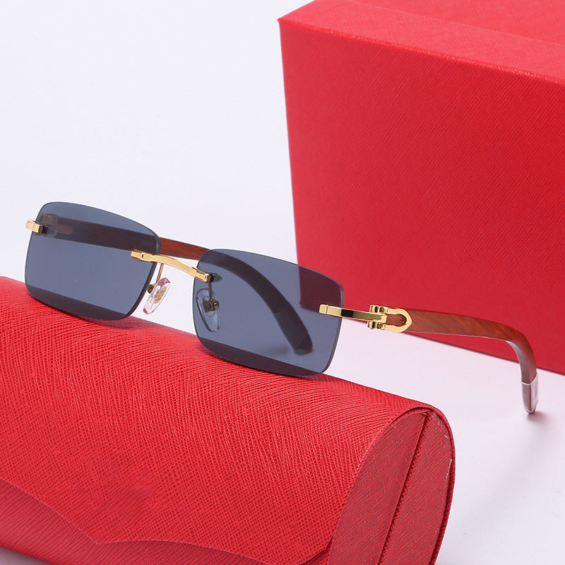 Damen elegante Rechteck-Sonnenbrille mit hochwertigem Metallrahmen und polarisierenden Gläsern Brehn