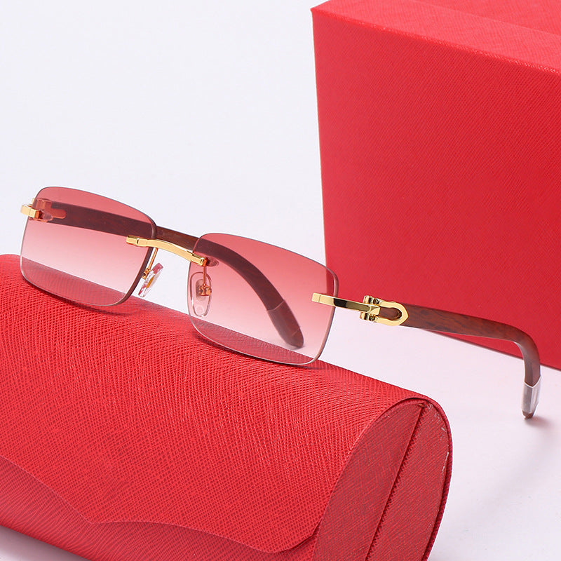 Damen elegante Rechteck-Sonnenbrille mit hochwertigem Metallrahmen und polarisierenden Gläsern Brehn