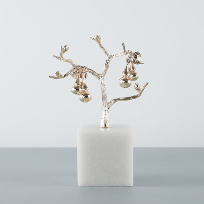Dekorativer Silberbaum Skulptur