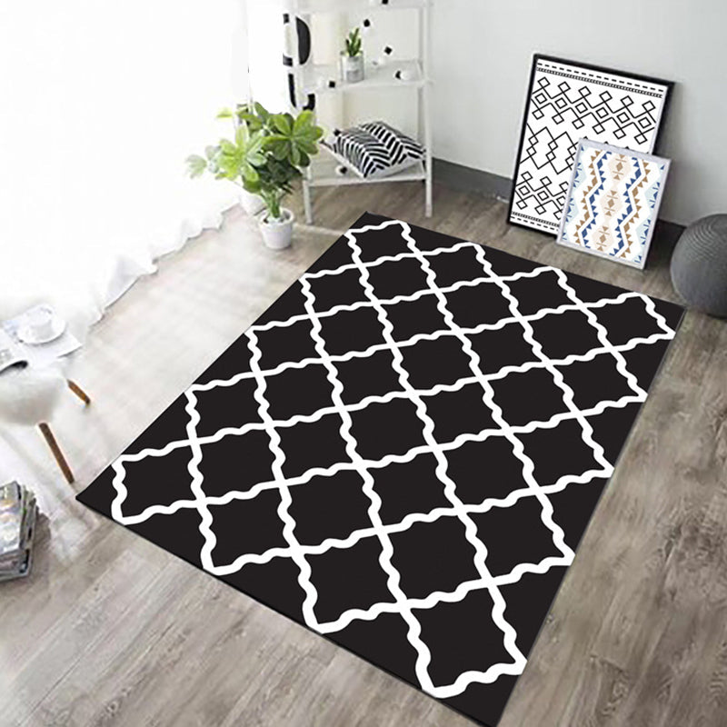 Brehn | Eenvoudig Woonkamer Tapijt Meerdere Kleur Geometrische Print Binnen Tapijt Antislip Ondergrond Huisdiervriendelijk Gebied Tapijt