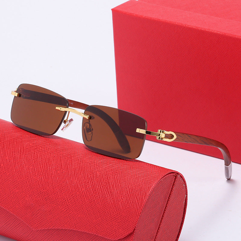 Damen elegante Rechteck-Sonnenbrille mit hochwertigem Metallrahmen und polarisierenden Gläsern Brehn