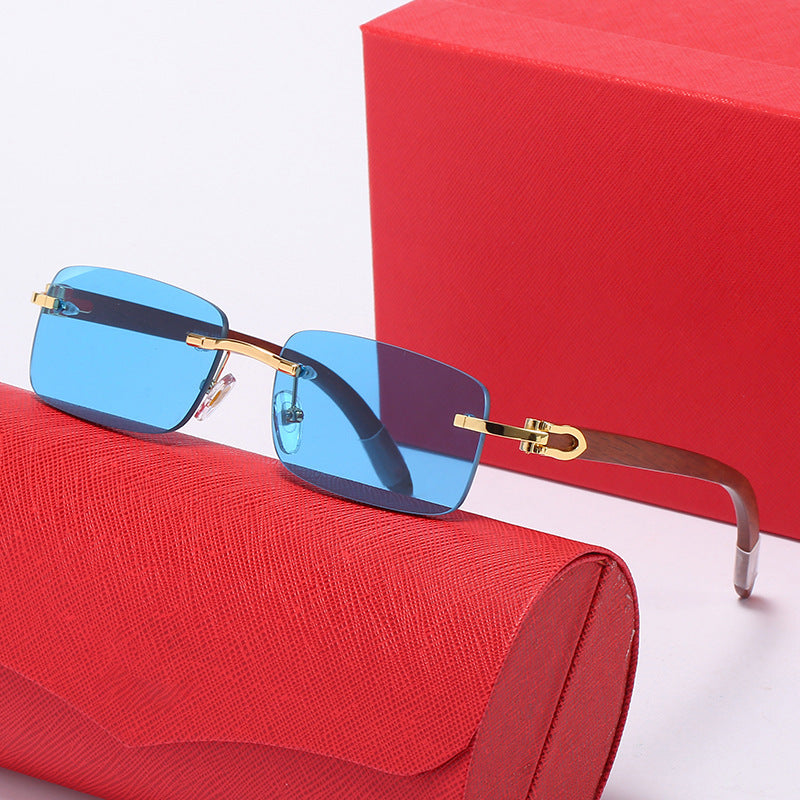 Damen elegante Rechteck-Sonnenbrille mit hochwertigem Metallrahmen und polarisierenden Gläsern Brehn